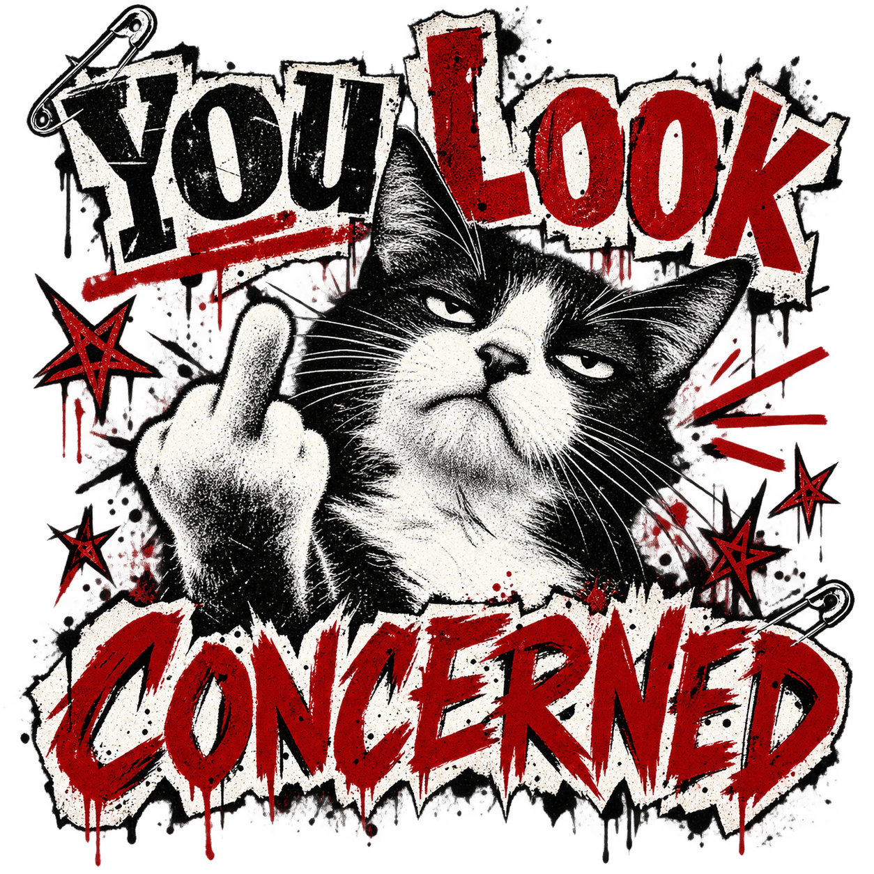 You Look Concerned merchandise design